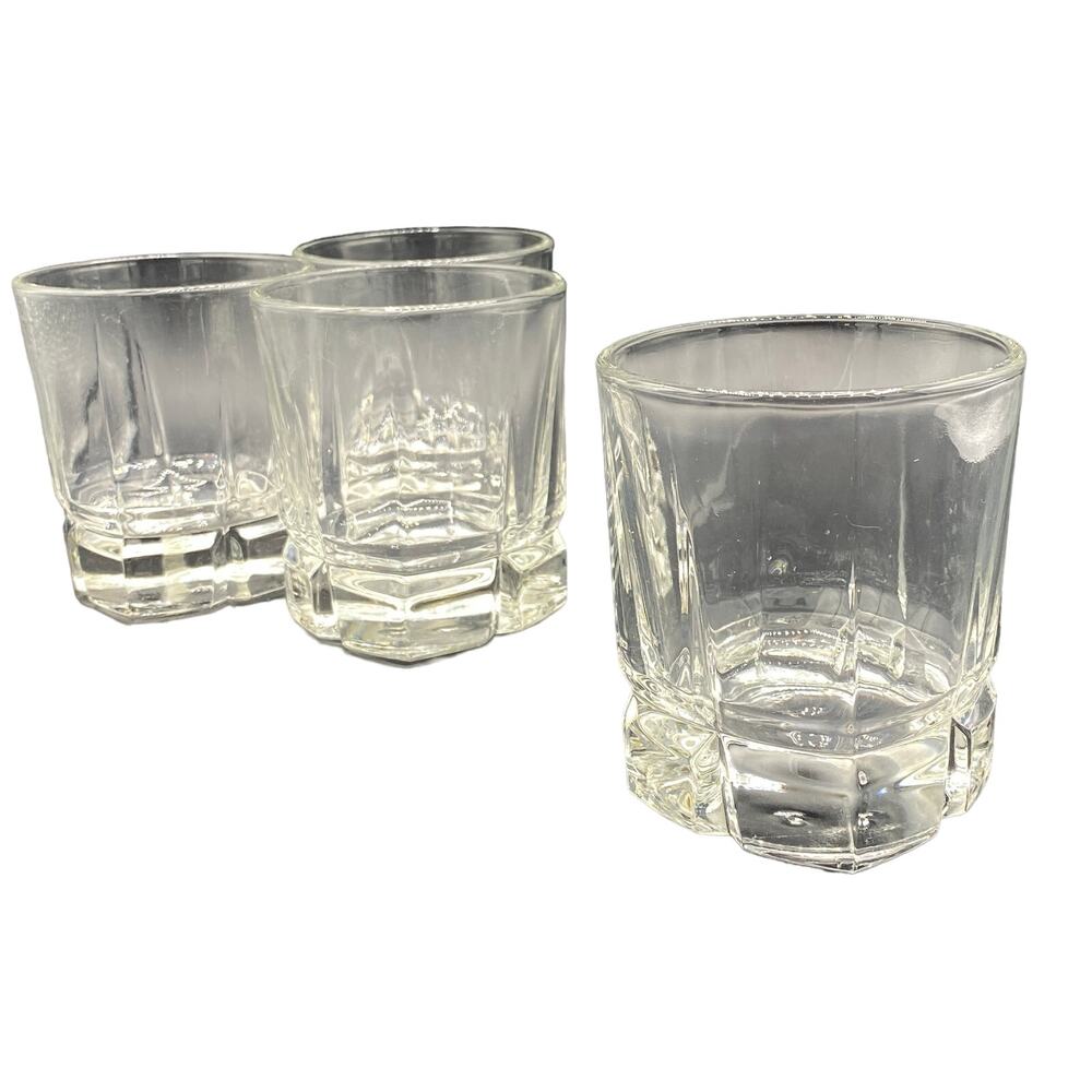 Set of 3 LIBBY SQUIRE DOUBLE OLD FASHIONED ROCKS GLASSES
